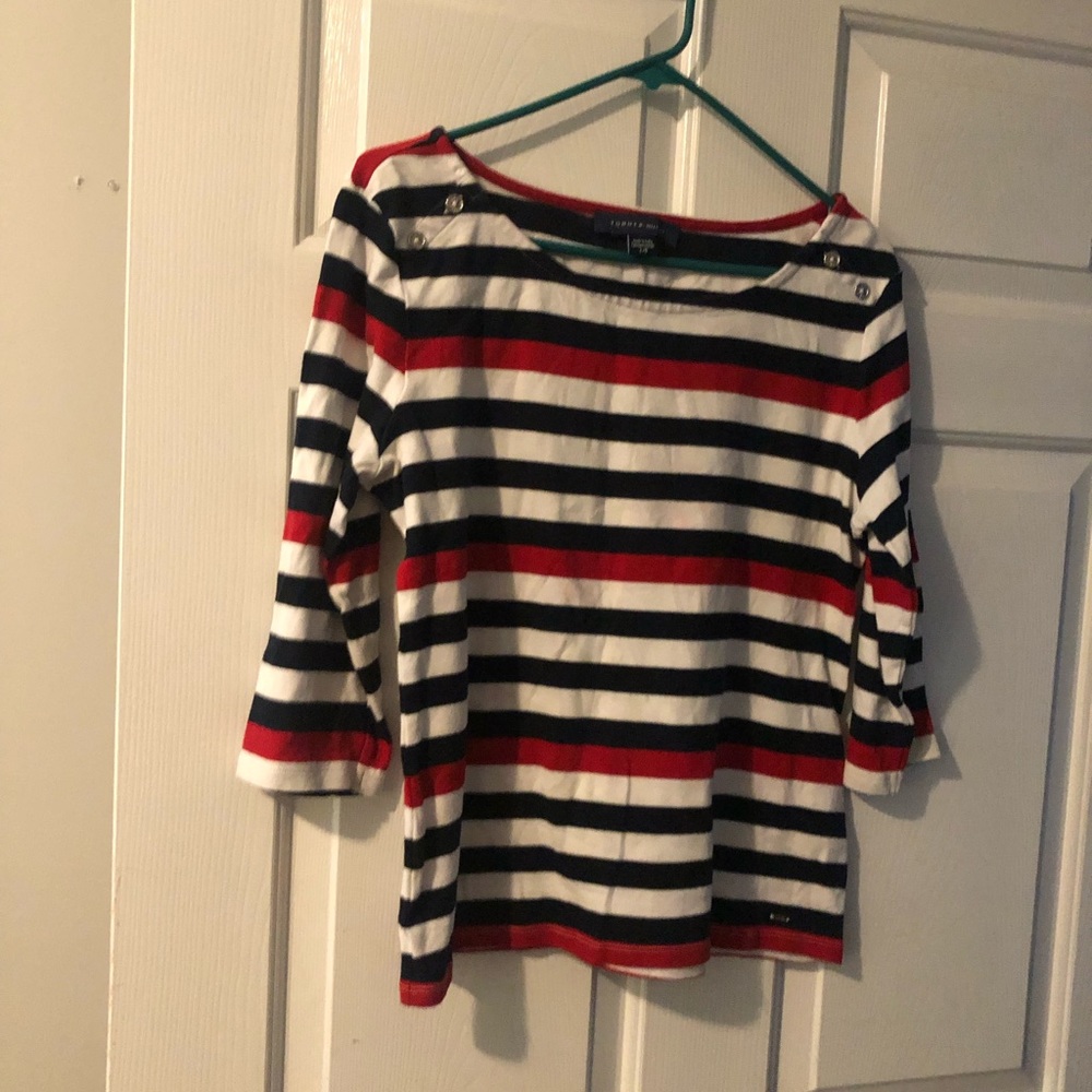 Tommy Hilfiger Women's Striped Blouse - Red, white and blue ..,the collection